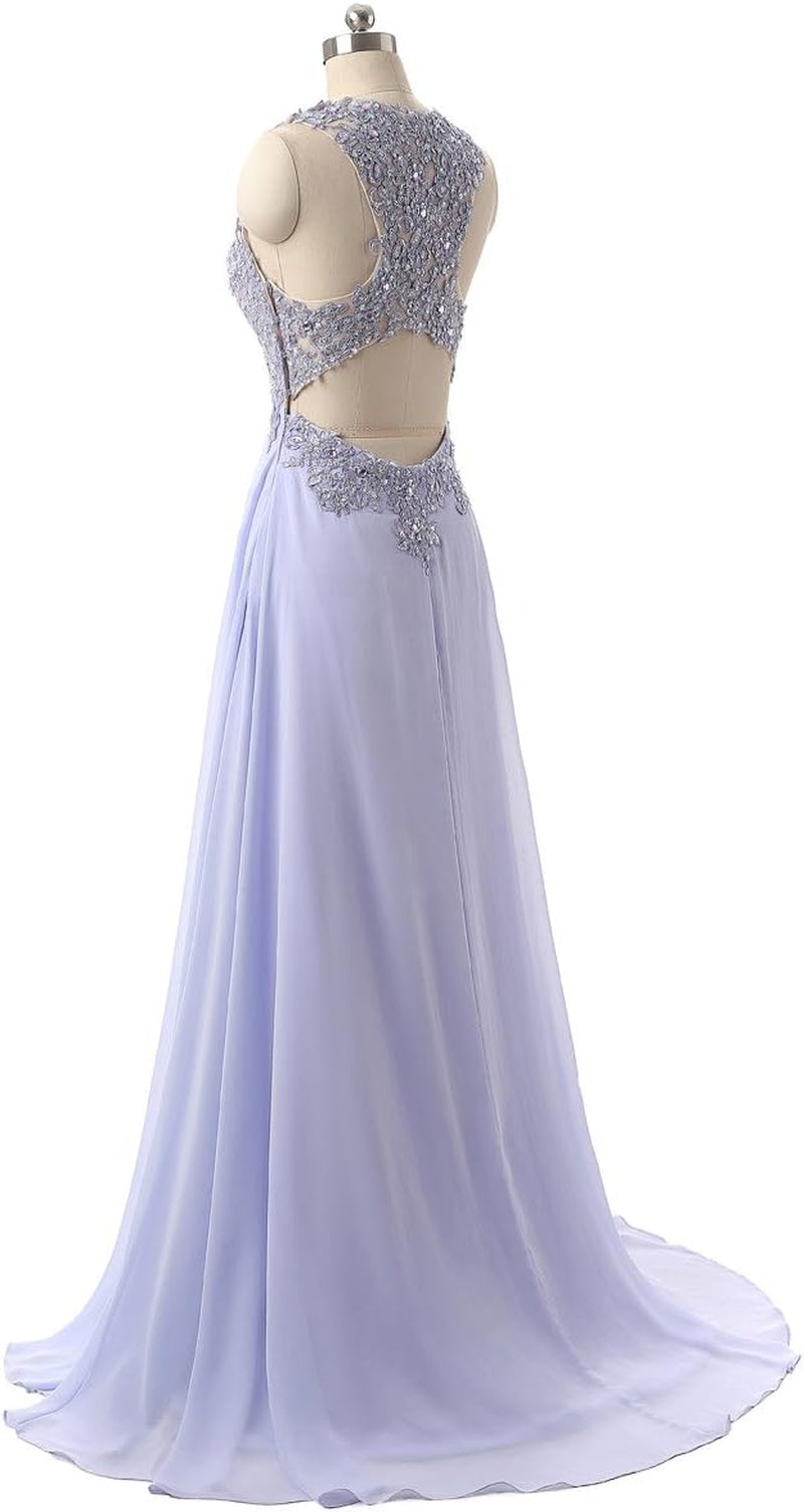 Lace Appliqued Prom Dresses 2020 Long Evening Gowns for Women Formal