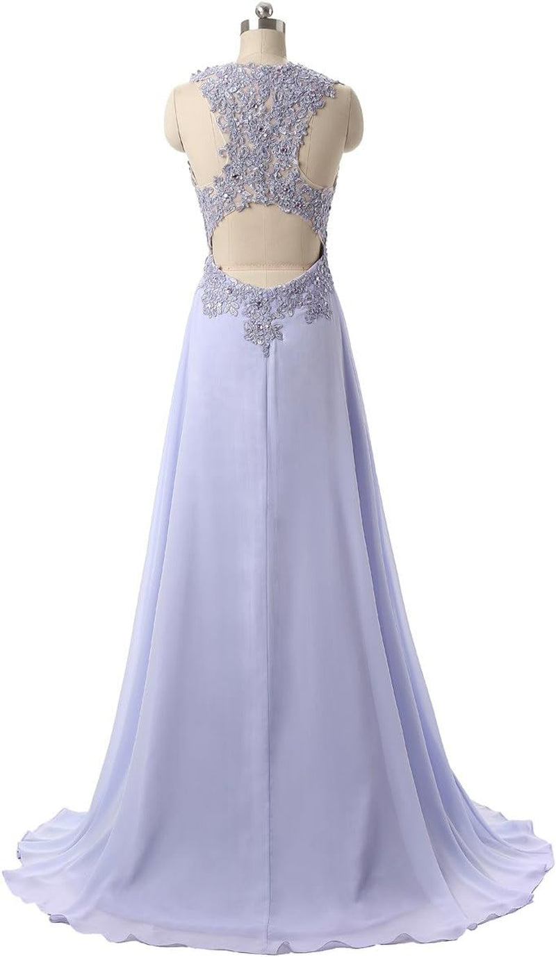 Lace Appliqued Prom Dresses 2020 Long Evening Gowns for Women Formal